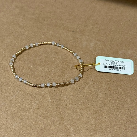 NWT enewton Gold Sincerity Pattern Moonstone 3mm Bracelet 6.25” - Picture 2 of 4